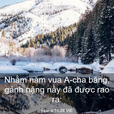 Picture 03 - I-sai-a 14:28 VIE - Nhằm năm vua A-cha băng, gánh nặng nầy - Bible Verse Picture