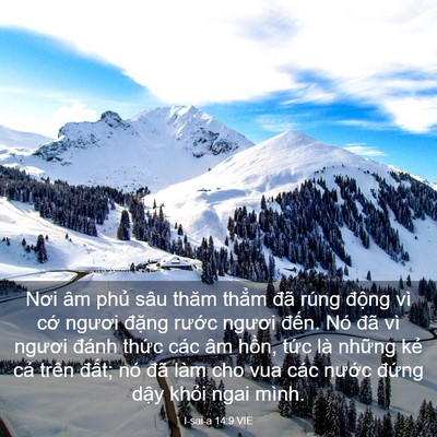Picture 03 - I-sai-a 14:9 VIE - Nơi âm phủ sâu thăm thẳm đã rúng - Bible Verse Picture