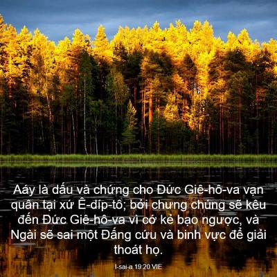 Picture 03 - I-sai-a 19:20 VIE - Aáy là dấu và chứng cho Đức Giê-hô-va - Bible Verse Picture