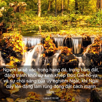 Picture 03 - I-sai-a 2:19 VIE - Người ta sẽ vào trong hang đá, trong - Bible Verse Picture