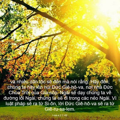 Picture 03 - I-sai-a 2:3 VIE - và nhiều dân tộc sẽ đến mà nói - Bible Verse Picture