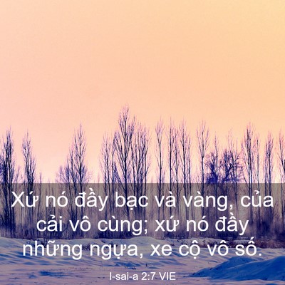 Picture 03 - I-sai-a 2:7 VIE - Xứ nó đầy bạc và vàng, của cải vô - Bible Verse Picture