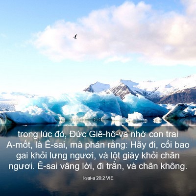 Picture 03 - I-sai-a 20:2 VIE - trong lúc đó, Đức Giê-hô-va nhờ con - Bible Verse Picture