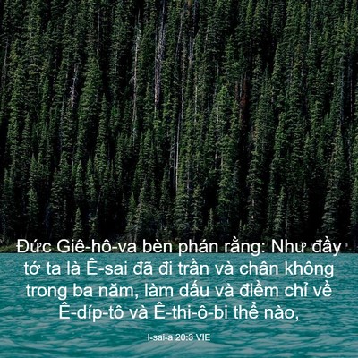 Picture 03 - I-sai-a 20:3 VIE - Đức Giê-hô-va bèn phán rằng: Như đầy - Bible Verse Picture