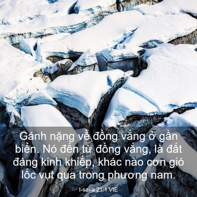 Picture 03 - I-sai-a 21:1 VIE - Gánh nặng về đồng vắng ở gần - Bible Verse Picture