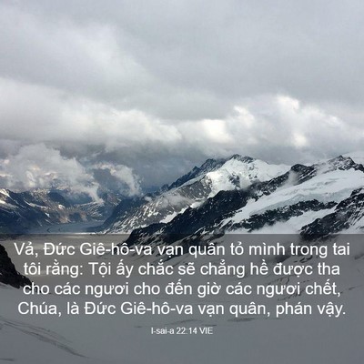 Picture 03 - I-sai-a 22:14 VIE - Vả, Đức Giê-hô-va vạn quân tỏ mình - Bible Verse Picture