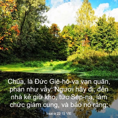 Picture 03 - I-sai-a 22:15 VIE - Chúa, là Đức Giê-hô-va vạn quân, phán - Bible Verse Picture