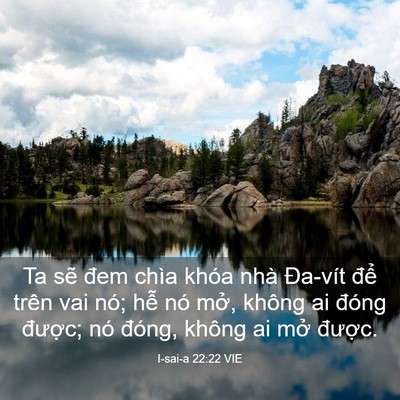 Picture 03 - I-sai-a 22:22 VIE - Ta sẽ đem chìa khóa nhà Đa-vít để - Bible Verse Picture