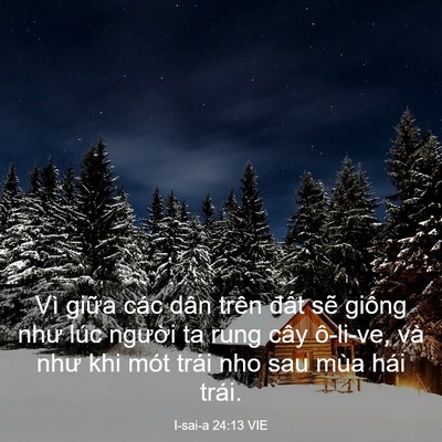 Picture 03 - I-sai-a 24:13 VIE - Vì giữa các dân trên đất sẽ giống - Bible Verse Picture