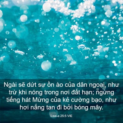 Picture 03 - I-sai-a 25:5 VIE - Ngài sẽ dứt sự ồn ào của dân - Bible Verse Picture