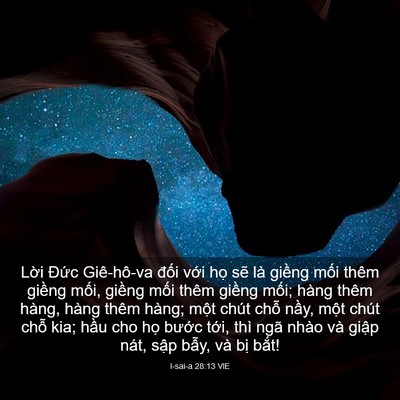 Picture 03 - I-sai-a 28:13 VIE - Lời Đức Giê-hô-va đối với họ sẽ - Bible Verse Picture