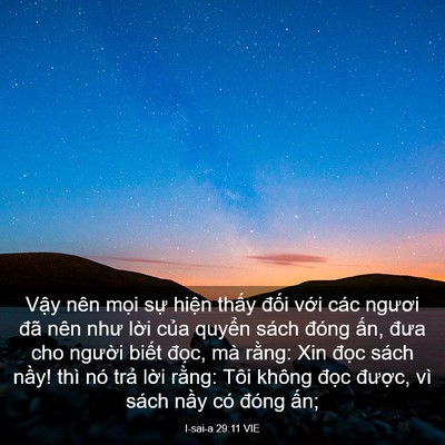 Picture 03 - I-sai-a 29:11 VIE - Vậy nên mọi sự hiện thấy đối với - Bible Verse Picture