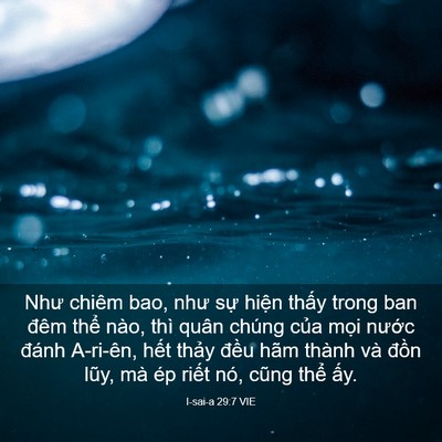 Picture 03 - I-sai-a 29:7 VIE - Như chiêm bao, như sự hiện thấy trong - Bible Verse Picture