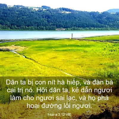 Picture 03 - I-sai-a 3:12 VIE - Dân ta bị con nít hà hiếp, và đàn bà - Bible Verse Picture