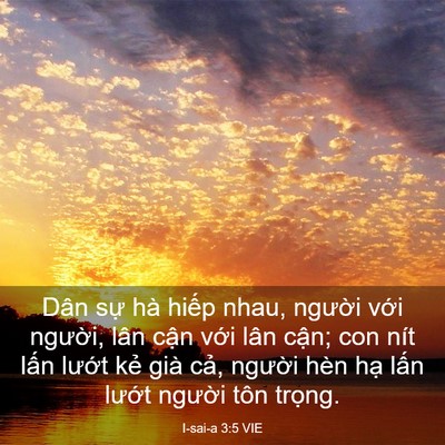 Picture 03 - I-sai-a 3:5 VIE - Dân sự hà hiếp nhau, người với - Bible Verse Picture