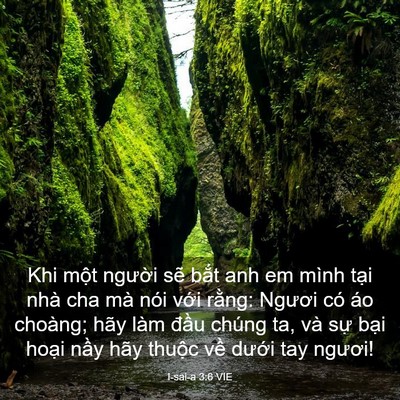 Picture 03 - I-sai-a 3:6 VIE - Khi một người sẽ bắt anh em mình tại - Bible Verse Picture