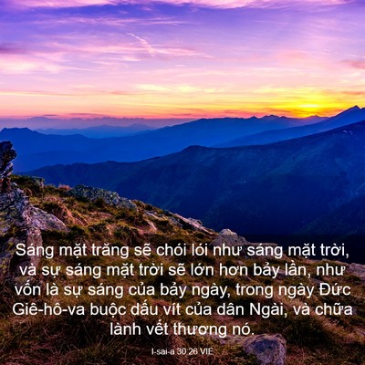 Picture 03 - I-sai-a 30:26 VIE - Sáng mặt trăng sẽ chói lói như sáng - Bible Verse Picture