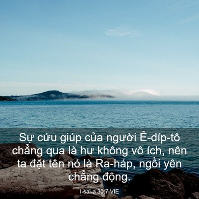 Picture 03 - I-sai-a 30:7 VIE - Sự cứu giúp của người Ê-díp-tô - Bible Verse Picture