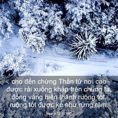 Picture 03 - I-sai-a 32:15 VIE - cho đến chừng Thần từ nơi cao được - Bible Verse Picture