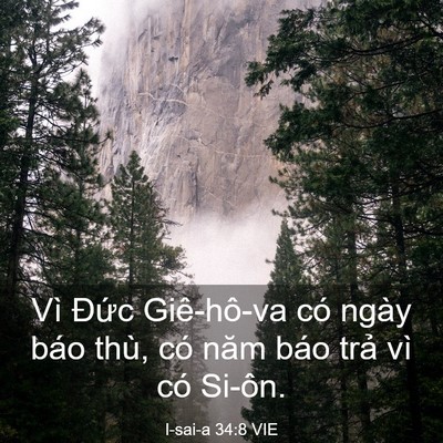 Picture 03 - I-sai-a 34:8 VIE - Vì Đức Giê-hô-va có ngày báo thù, có - Bible Verse Picture