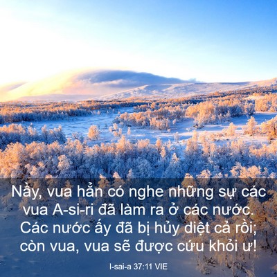 Picture 03 - I-sai-a 37:11 VIE - Nầy, vua hẳn có nghe những sự các vua - Bible Verse Picture