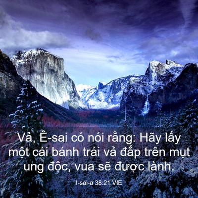 Picture 03 - I-sai-a 38:21 VIE - Vả, Ê-sai có nói rằng: Hãy lấy một - Bible Verse Picture