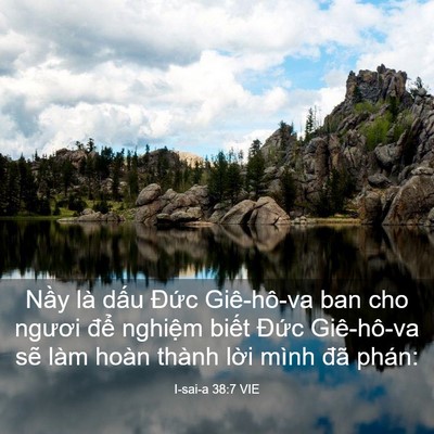 Picture 03 - I-sai-a 38:7 VIE - Nầy là dấu Đức Giê-hô-va ban cho - Bible Verse Picture