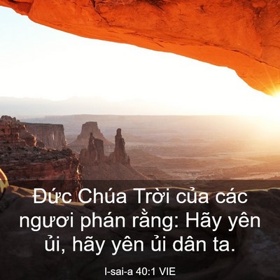 Picture 03 - I-sai-a 40:1 VIE - Đức Chúa Trời của các ngươi phán - Bible Verse Picture