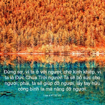 Picture 03 - I-sai-a 41:10 VIE - Đừng sợ, vì ta ở với ngươi; chớ - Bible Verse Picture