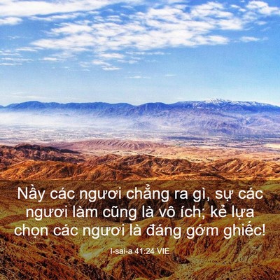 Picture 03 - I-sai-a 41:24 VIE - Nầy các ngươi chẳng ra gì, sự các - Bible Verse Picture