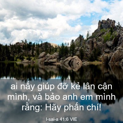 Picture 03 - I-sai-a 41:6 VIE - ai nấy giúp đỡ kẻ lân cận mình, và - Bible Verse Picture