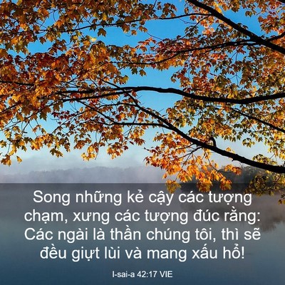 Picture 03 - I-sai-a 42:17 VIE - Song những kẻ cậy các tượng chạm, - Bible Verse Picture