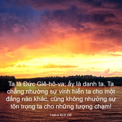 Picture 03 - I-sai-a 42:8 VIE - Ta là Đức Giê-hô-va; ấy là danh ta. Ta - Bible Verse Picture