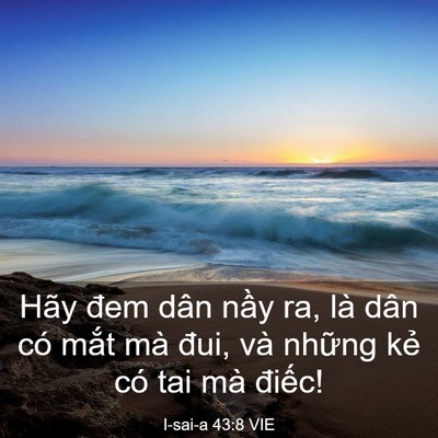 Picture 03 - I-sai-a 43:8 VIE - Hãy đem dân nầy ra, là dân có mắt mà - Bible Verse Picture