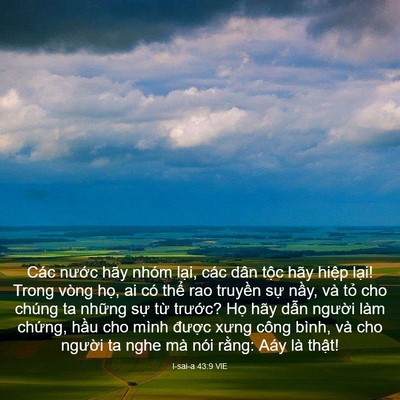 Picture 03 - I-sai-a 43:9 VIE - Các nước hãy nhóm lại, các dân tộc - Bible Verse Picture