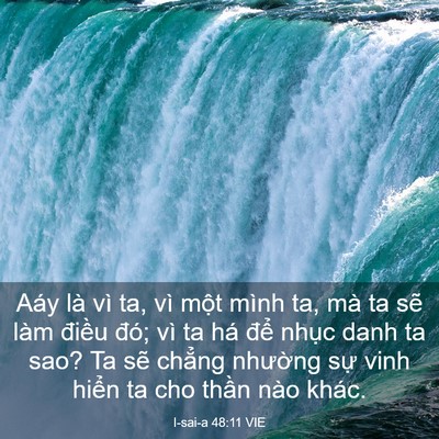 Picture 03 - I-sai-a 48:11 VIE - Aáy là vì ta, vì một mình ta, mà ta sẽ - Bible Verse Picture