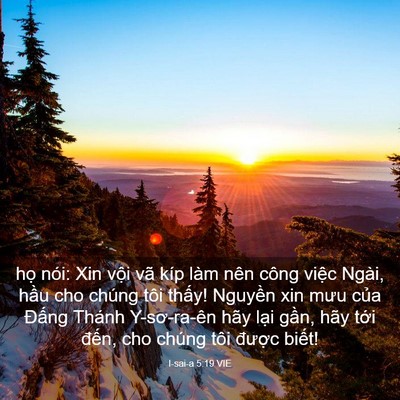 Picture 03 - I-sai-a 5:19 VIE - họ nói: Xin vội vã kíp làm nên công - Bible Verse Picture
