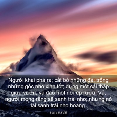 Picture 03 - I-sai-a 5:2 VIE - Người khai phá ra; cất bỏ những đá; - Bible Verse Picture