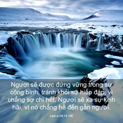 Picture 03 - I-sai-a 54:14 VIE - Ngươi sẽ được đứng vững trong sự - Bible Verse Picture