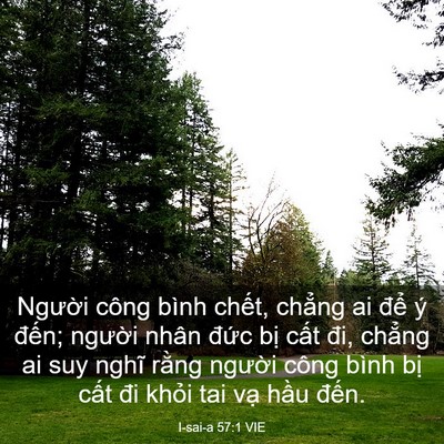 Picture 03 - I-sai-a 57:1 VIE - Người công bình chết, chẳng ai để ý - Bible Verse Picture