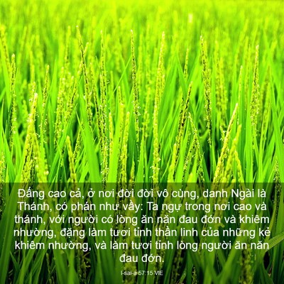 Picture 03 - I-sai-a 57:15 VIE - Đấng cao cả, ở nơi đời đời vô - Bible Verse Picture