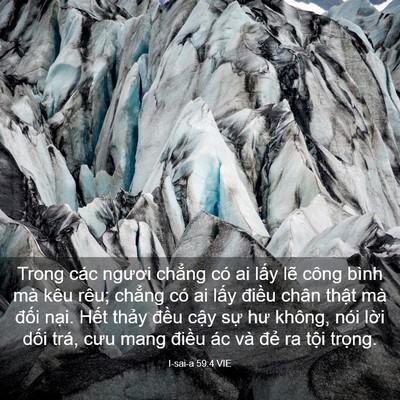 Picture 03 - I-sai-a 59:4 VIE - Trong các ngươi chẳng có ai lấy lẽ - Bible Verse Picture