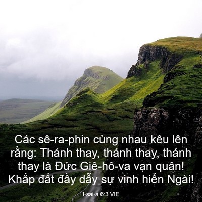 Picture 03 - I-sai-a 6:3 VIE - Các sê-ra-phin cùng nhau kêu lên rằng: - Bible Verse Picture