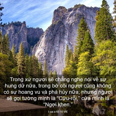 Picture 03 - I-sai-a 60:18 VIE - Trong xứ ngươi sẽ chẳng nghe nói về - Bible Verse Picture