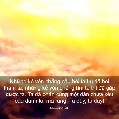 Picture 03 - I-sai-a 65:1 VIE - Những kẻ vốn chẳng cầu hỏi ta thì - Bible Verse Picture