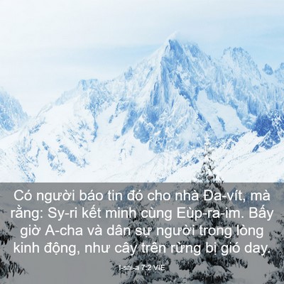 Picture 03 - I-sai-a 7:2 VIE - Có người báo tin đó cho nhà Đa-vít, mà - Bible Verse Picture