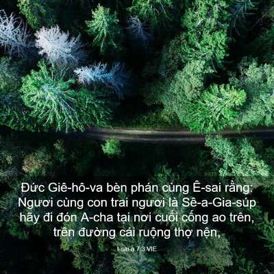 Picture 03 - I-sai-a 7:3 VIE - Đức Giê-hô-va bèn phán cùng Ê-sai - Bible Verse Picture