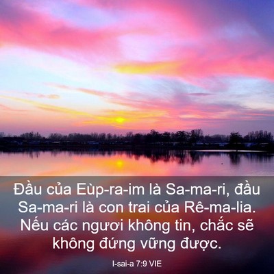 Picture 03 - I-sai-a 7:9 VIE - Đầu của Eùp-ra-im là Sa-ma-ri, đầu - Bible Verse Picture