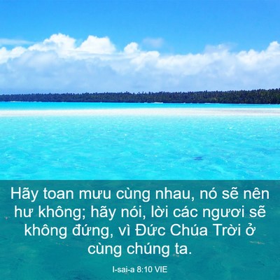 Picture 03 - I-sai-a 8:10 VIE - Hãy toan mưu cùng nhau, nó sẽ nên hư - Bible Verse Picture