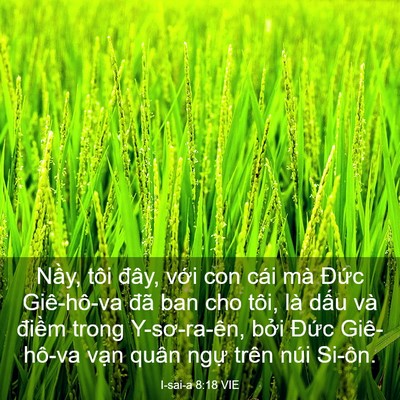 Picture 03 - I-sai-a 8:18 VIE - Nầy, tôi đây, với con cái mà Đức - Bible Verse Picture